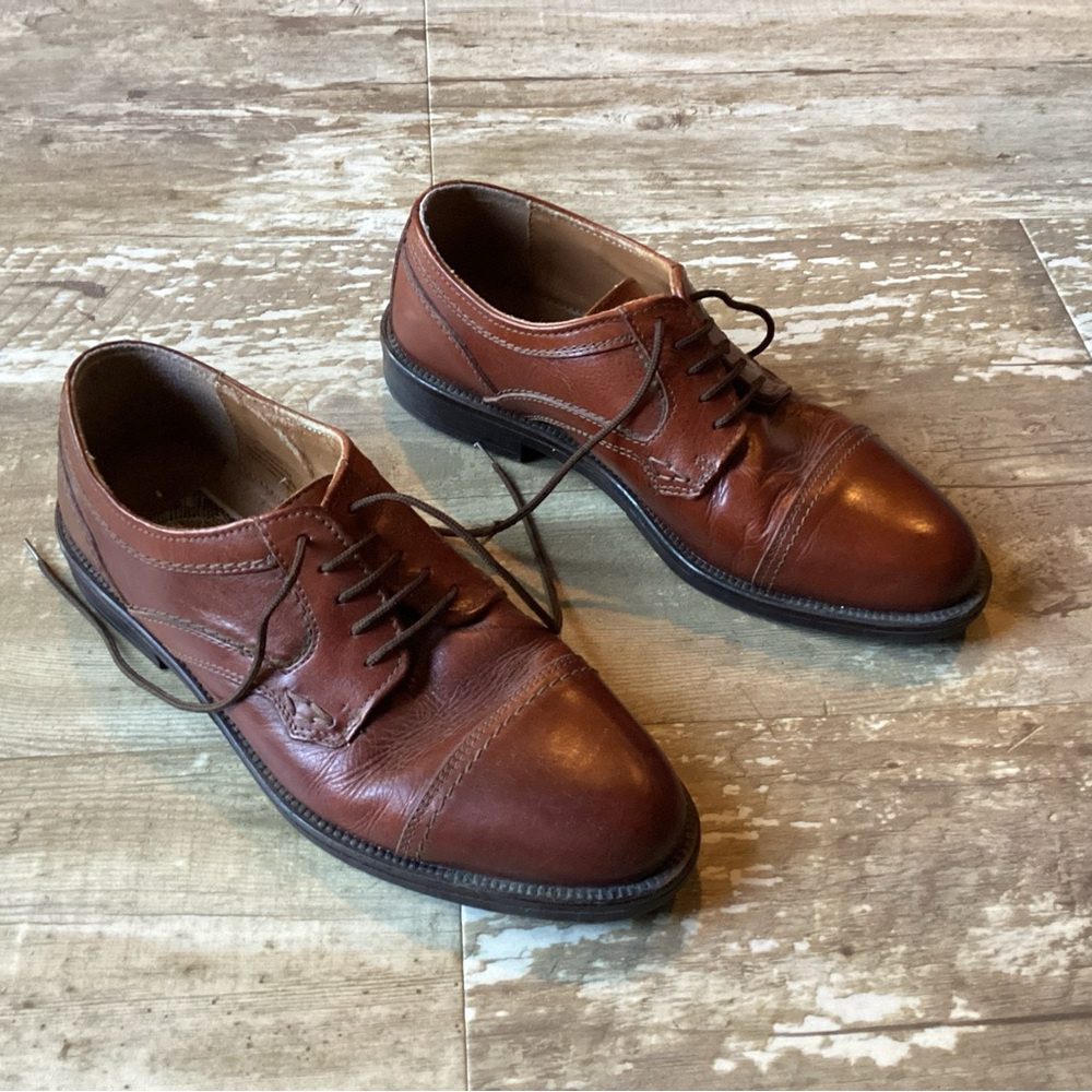PROPERTY Leather Oxford Dress Shoes Chestnut Brown Made In Italy Men’s 8M